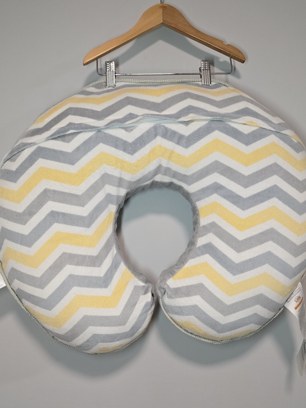 Boppy Nursing Pillow And Chevron Cover in Yellow & Gray